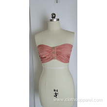 Women's Pink Underwear With Pleated Buttons